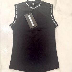 Dolce&Gabbana x SKIMS Cotton Jersey Mock Neck Tank, Size XS, NWT